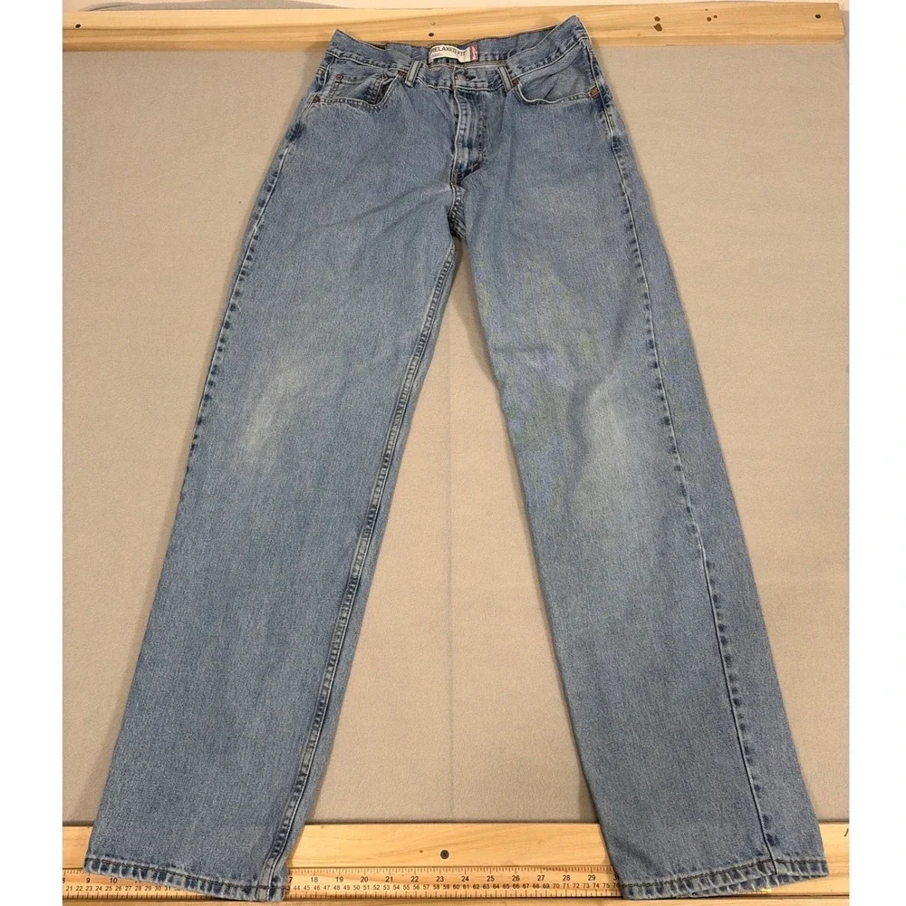 Levis 550 Relaxed Fit Mens Jeans Light Wash Denim 36x36 0638